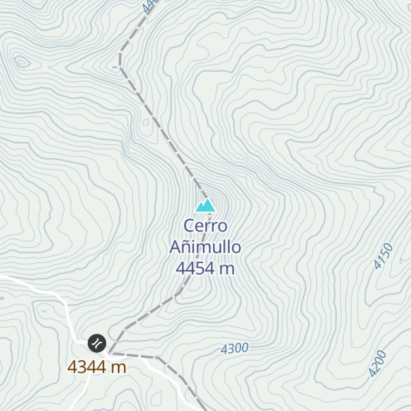 Map of Cerro Añimullo