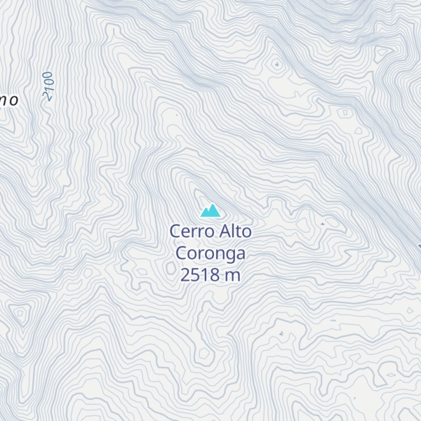 Map of Cerro Alto Coronga