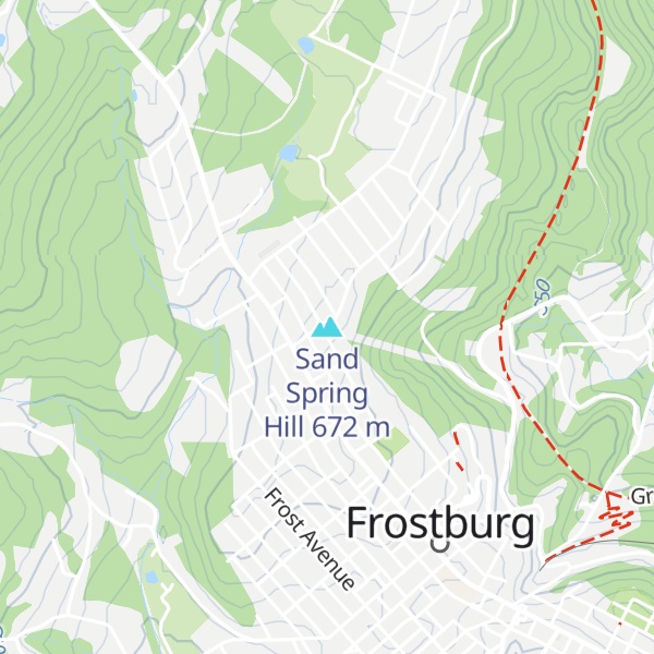 Map of Sand Spring Hill