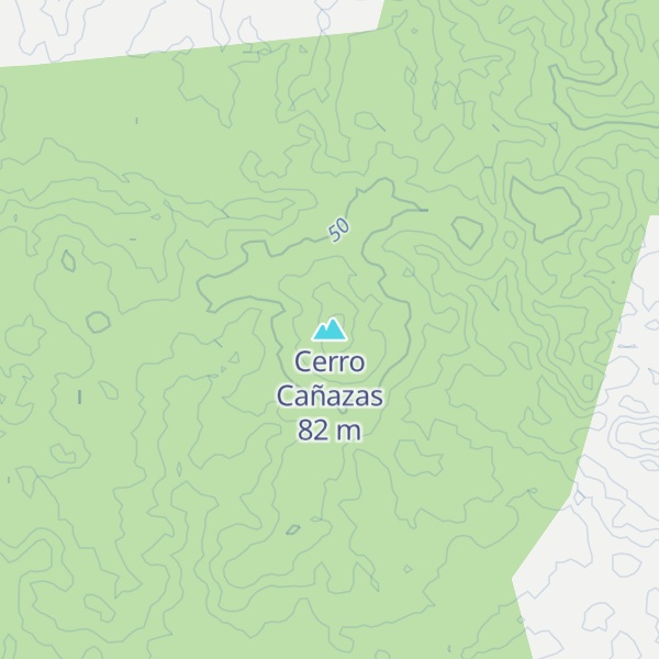 Map of Cerro Cañazas