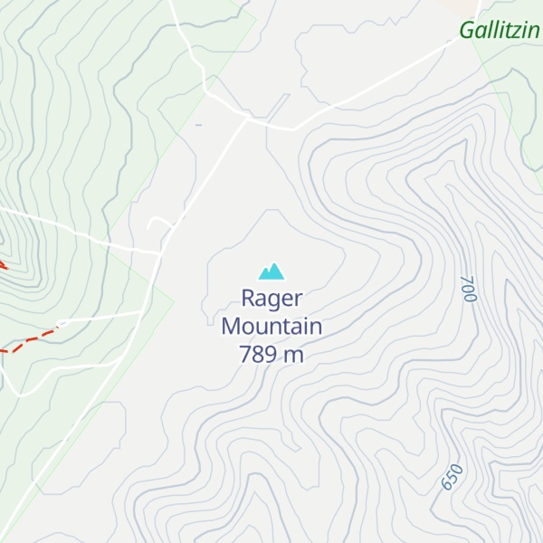 Map of Rager Mountain