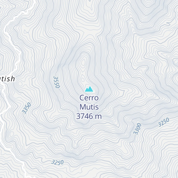 Map of Cerro Mutis
