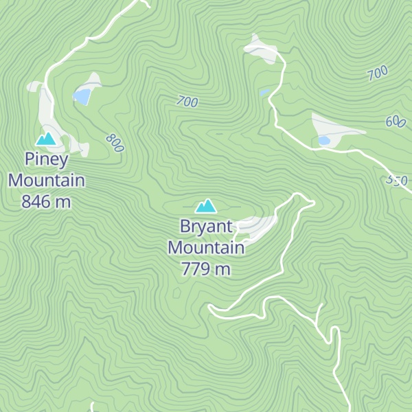 Map of Bryant Mountain