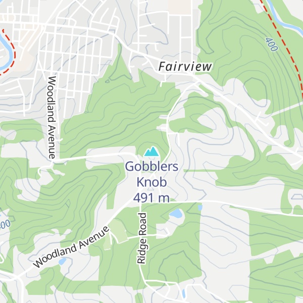 Map of Gobblers Knob