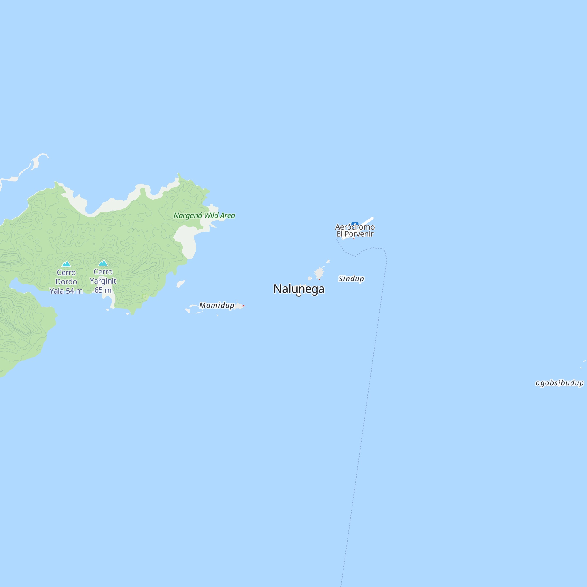 Cabañas y Restaurante Nalunega map