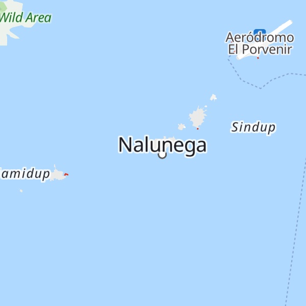 Map of Cabañas y Restaurante Nalunega