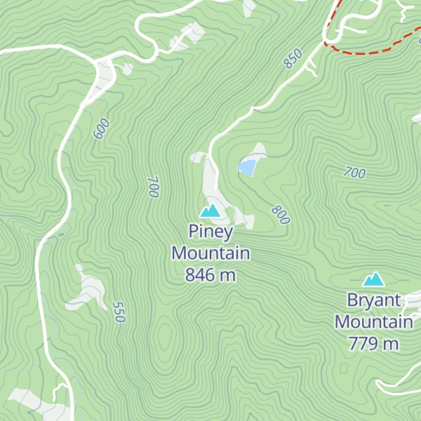 Map of Piney Mountain