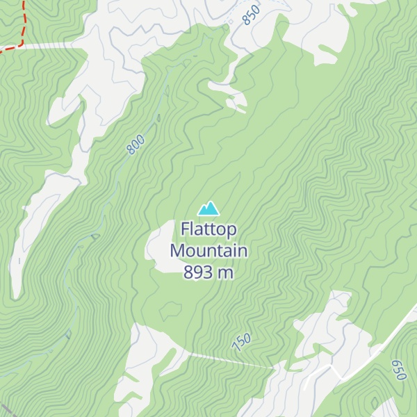 Map of Flattop Mountain