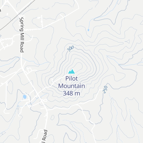 Map of Pilot Mountain