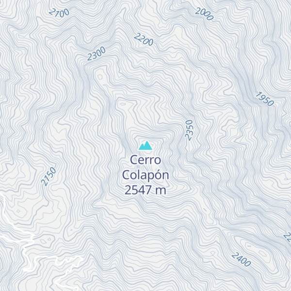 Map of Cerro Colapón
