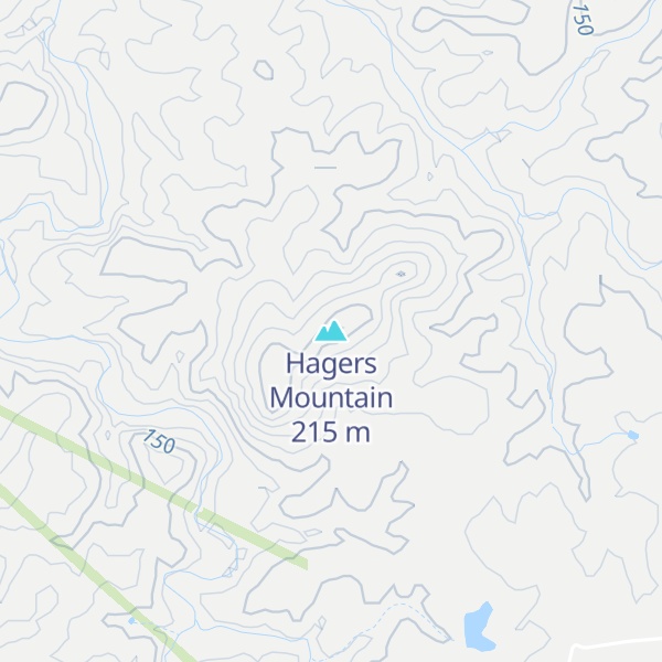 Map of Hagers Mountain