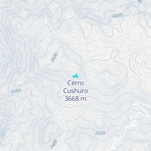 Map of Cerro Cushuro