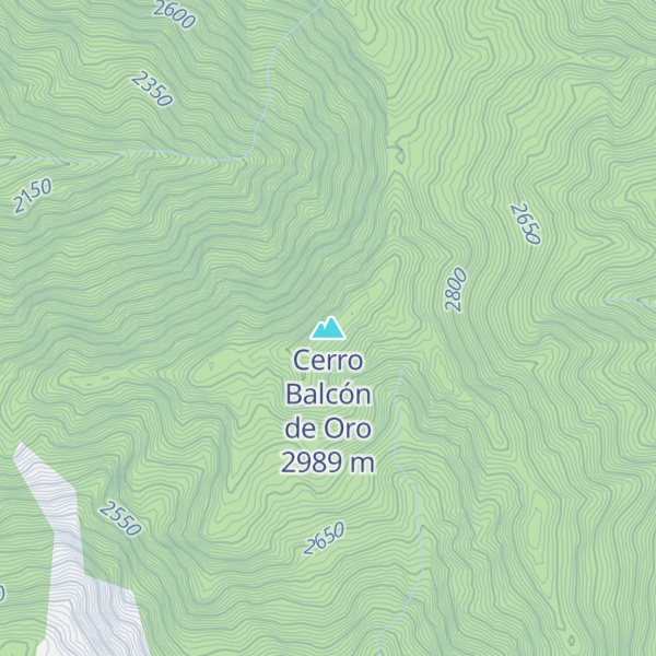 Map of Cerro Balcón de Oro