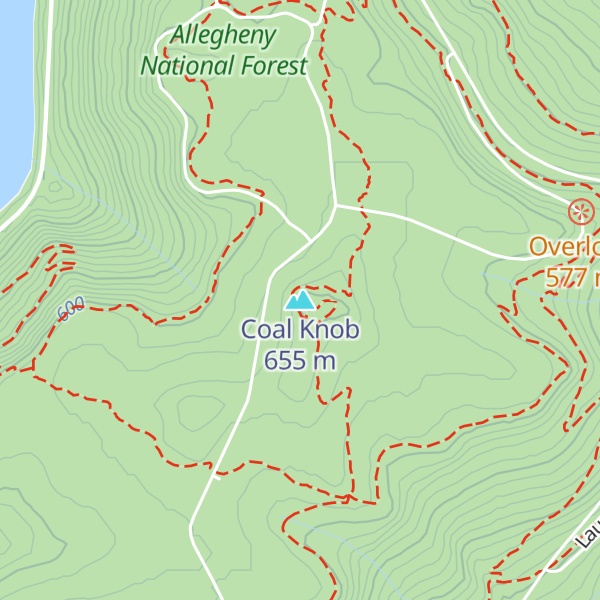 Map of Coal Knob