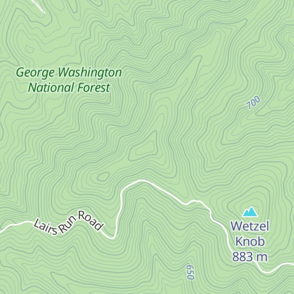 Map of Buffalo Clover Knob
