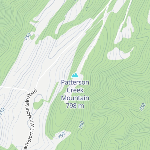 Map of Patterson Creek Mountain