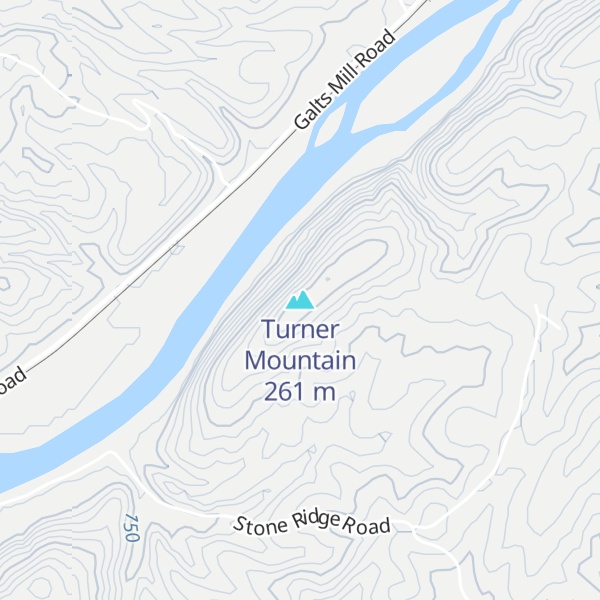 Map of Turner Mountain