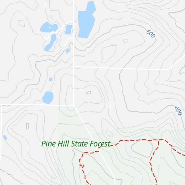 Map of Pine Hill