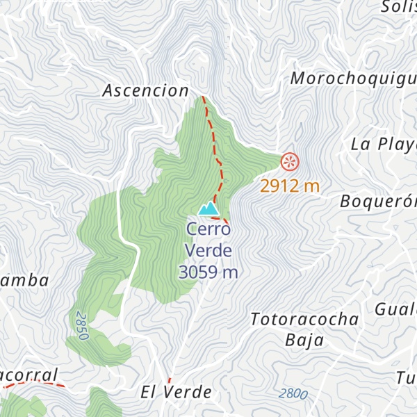 Map of Cerro Verde