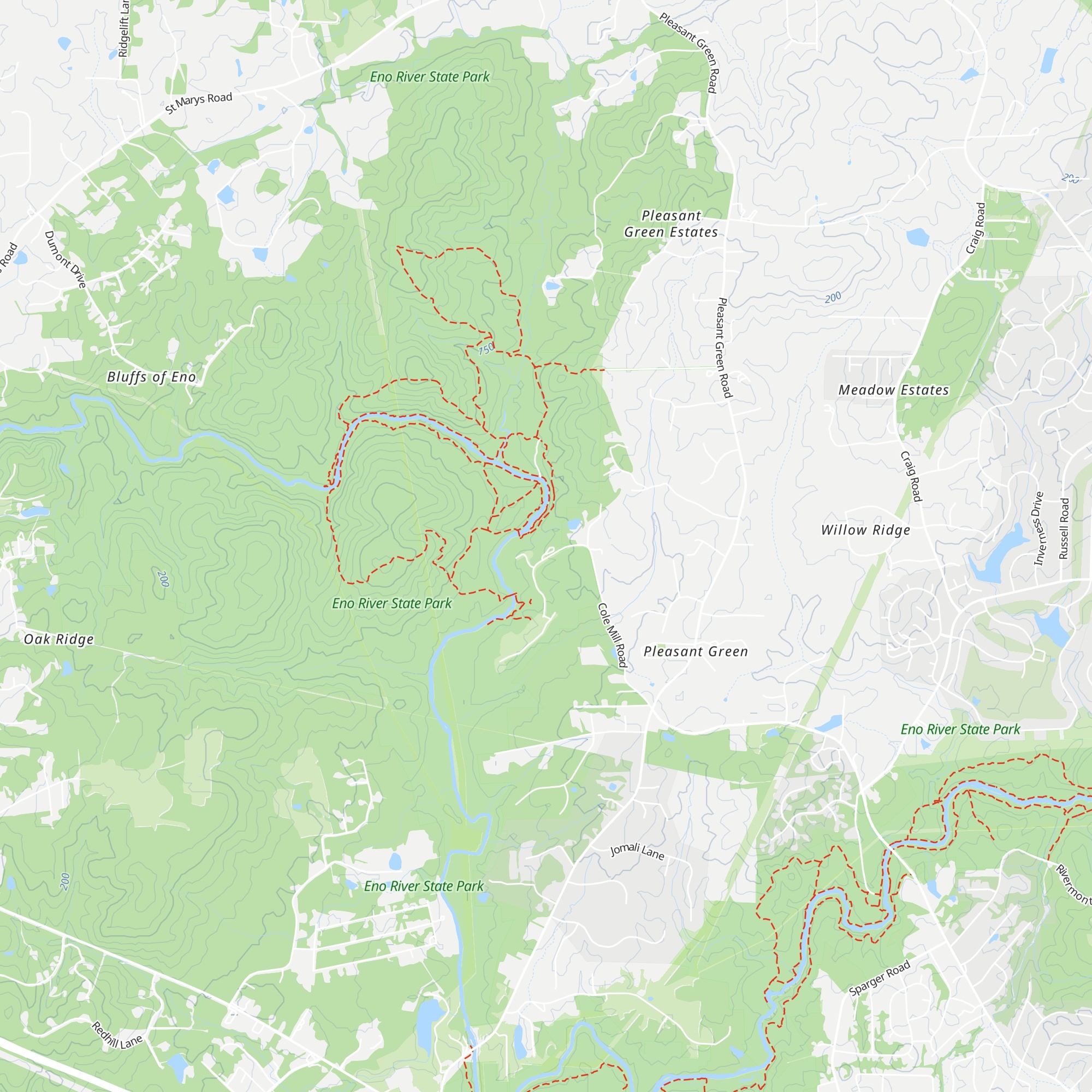 Eno River State Park Office map