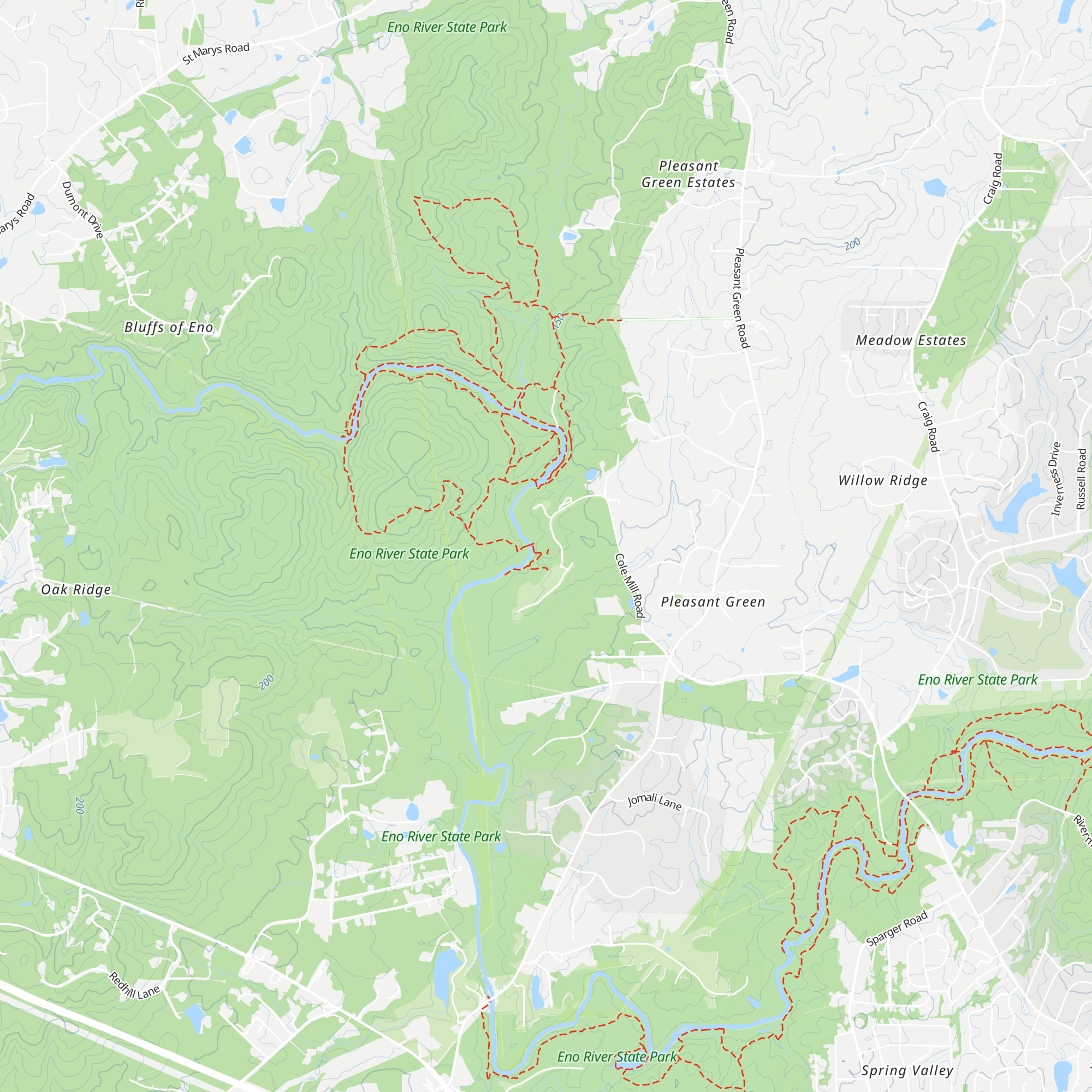 Eno River State Park Visitor Center map
