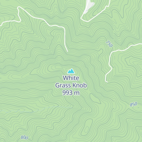 Map of White Grass Knob