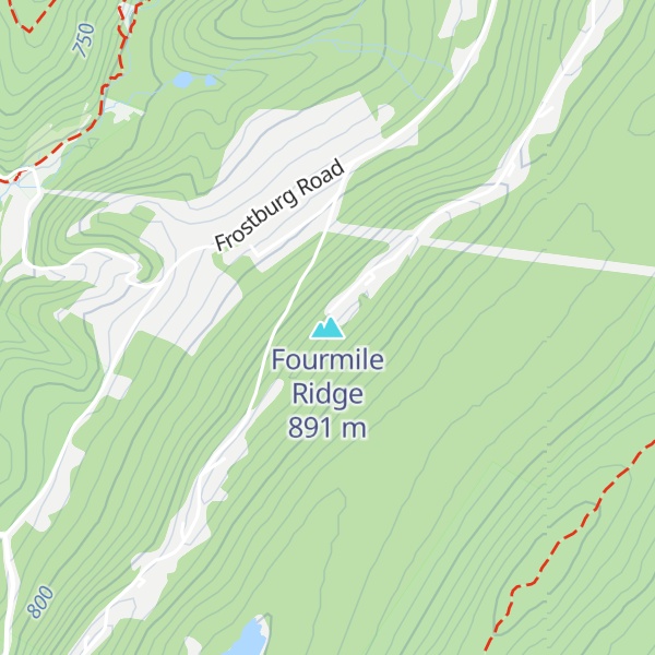 Map of Fourmile Ridge
