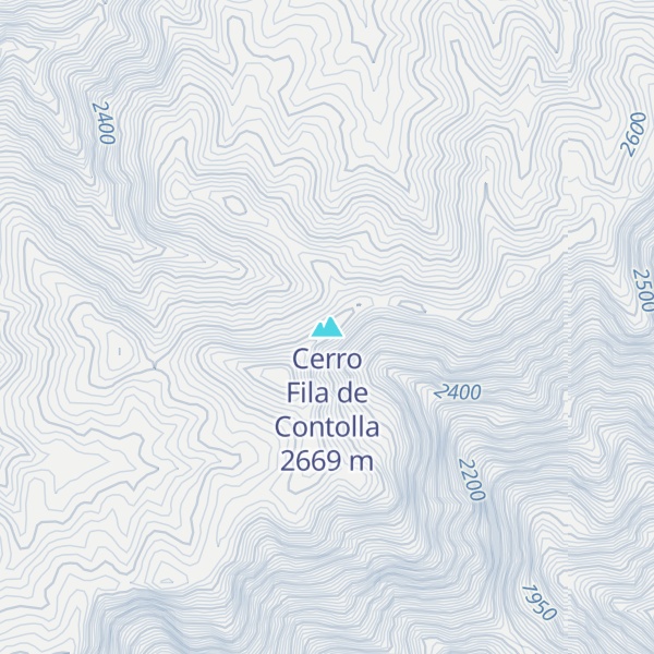 Map of Cerro Fila de Contolla