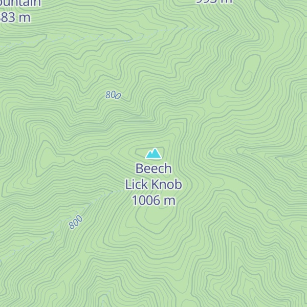 Map of Beech Lick Knob