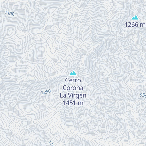 Map of Cerro Corona La Virgen