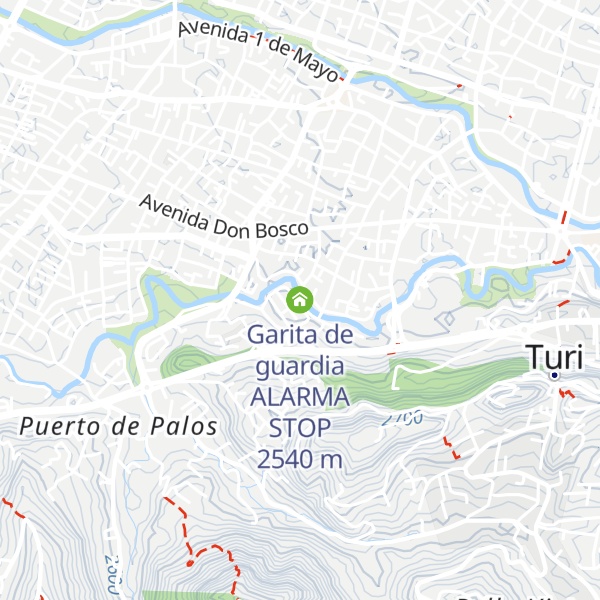 Map of Garita de guardia ALARMA STOP