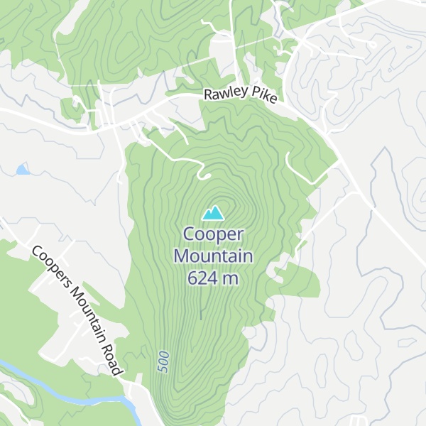 Map of Cooper Mountain