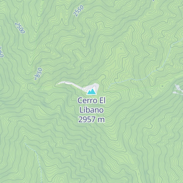 Map of Cerro El Líbano
