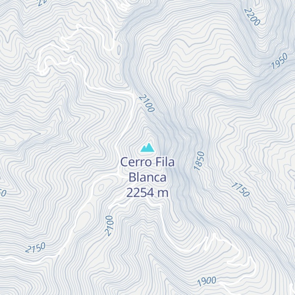 Map of Cerro Fila Blanca