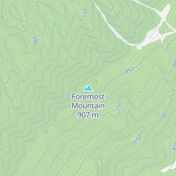Map of Foremost Mountain