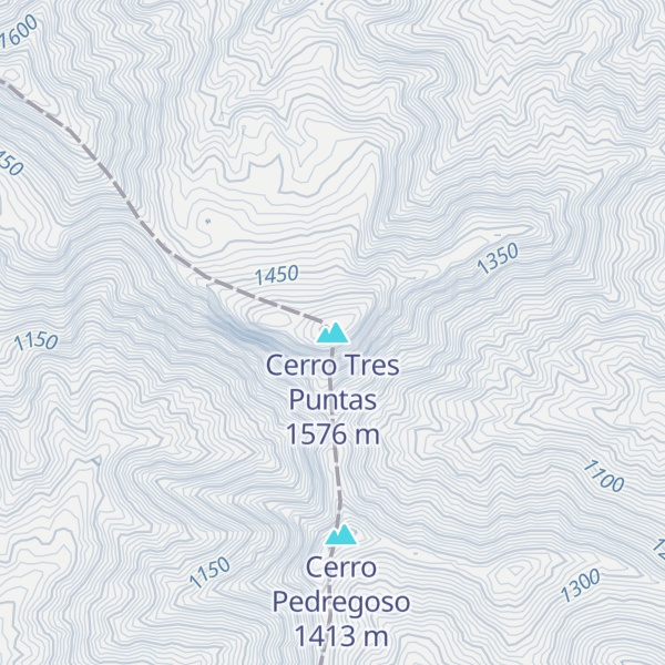 Map of Cerro Tres Puntas