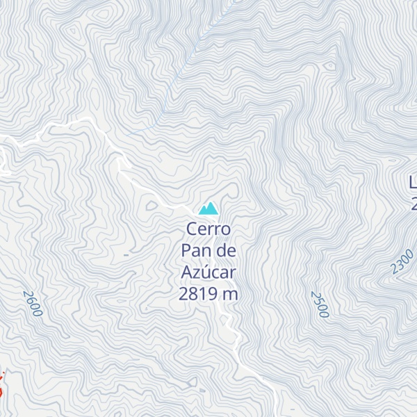 Map of Cerro Pan de Azúcar