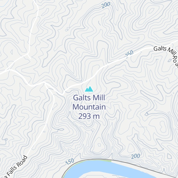 Map of Galts Mill Mountain