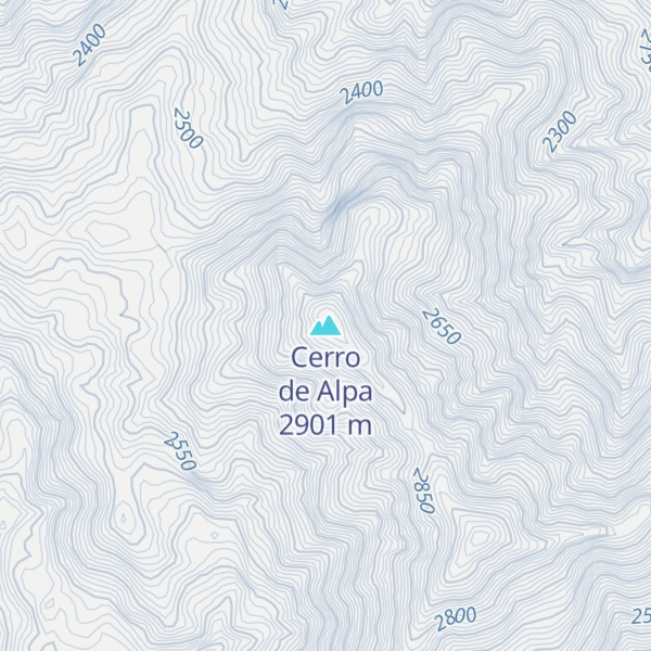 Map of Cerro de Alpa
