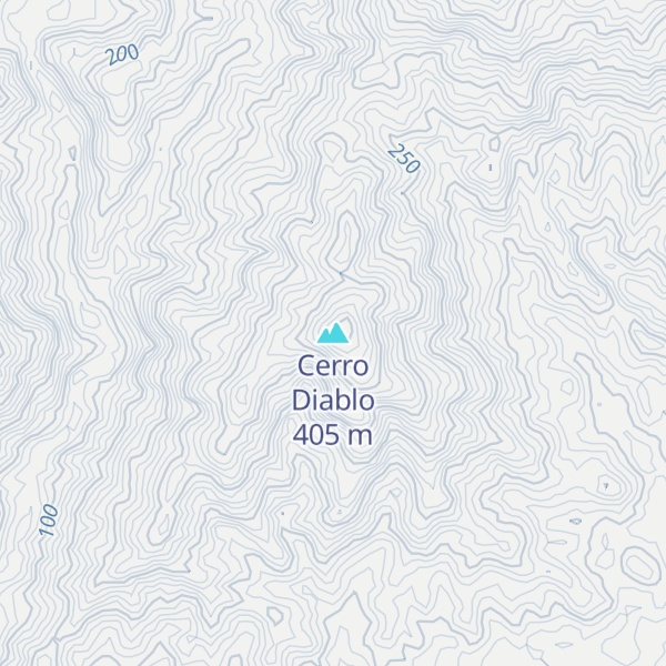 Map of Cerro Diablo