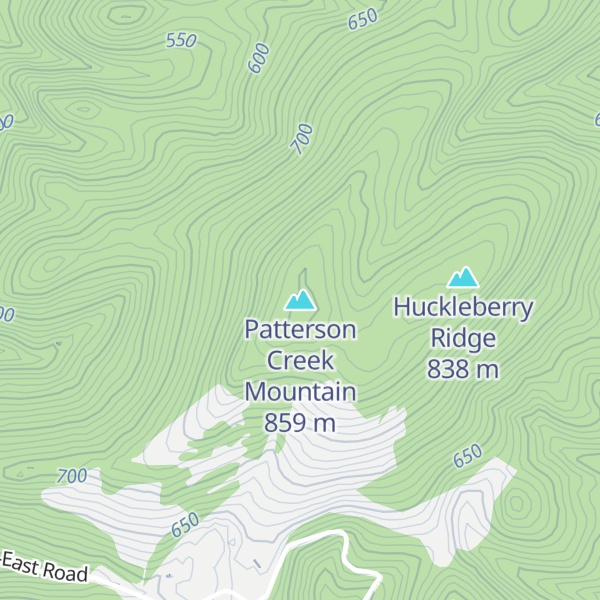 Map of Patterson Creek Mountain