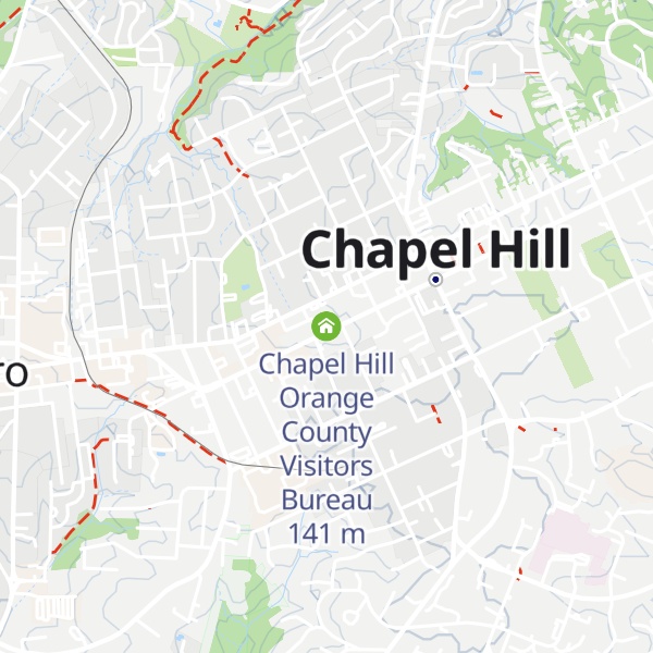 Map of Chapel Hill Orange County Visitors Bureau