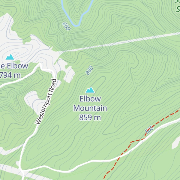 Map of Elbow Mountain
