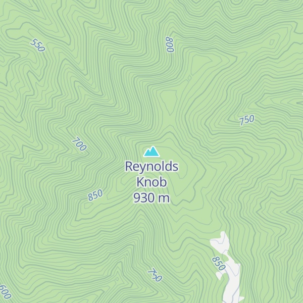 Map of Reynolds Knob