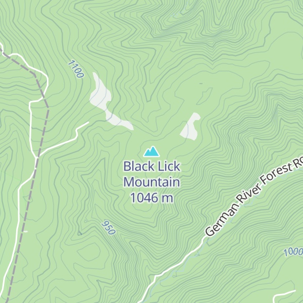 Map of Black Lick Mountain