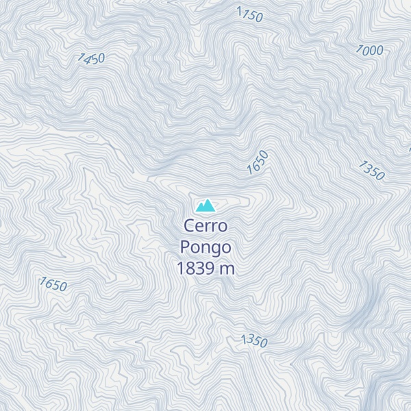 Map of Cerro Pongo