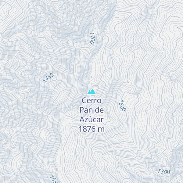 Map of Cerro Pan de Azúcar