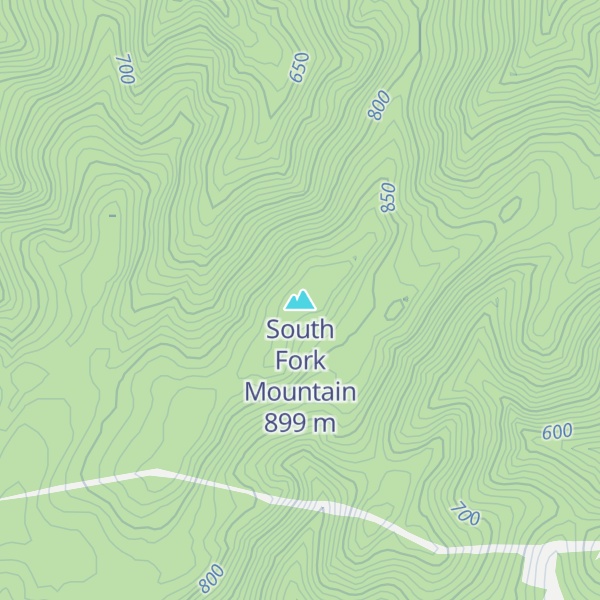 Map of South Fork Mountain