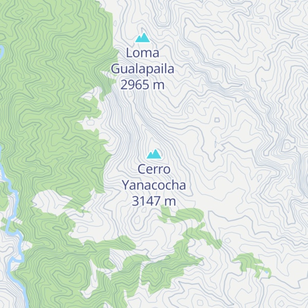 Map of Cerro Yanacocha