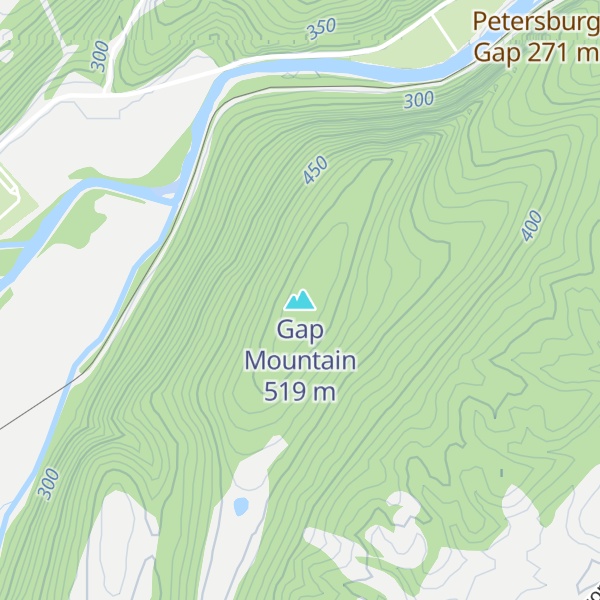 Map of Gap Mountain